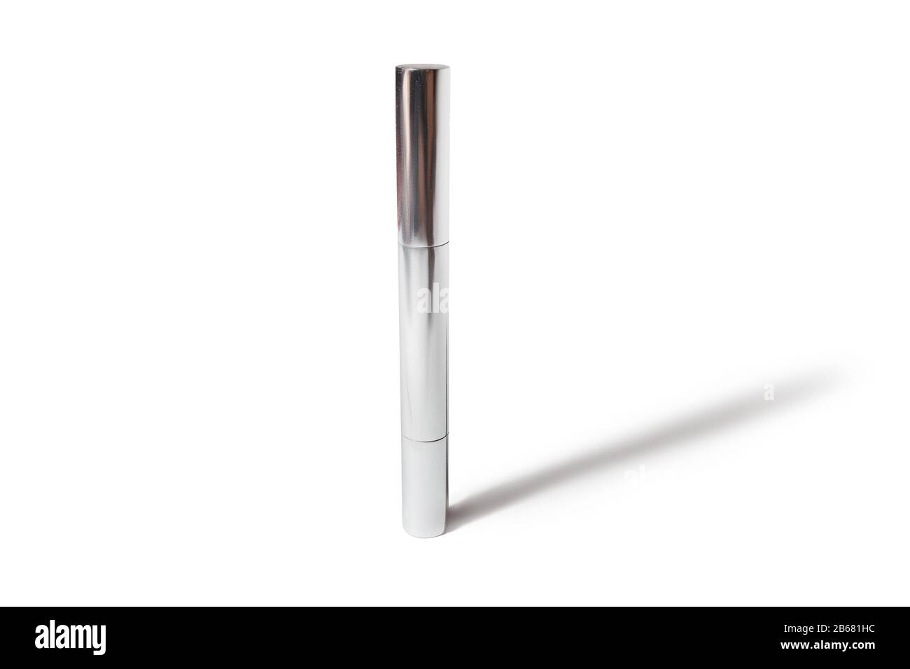 Small perfume sample bottle isolated on whte Stock Photo