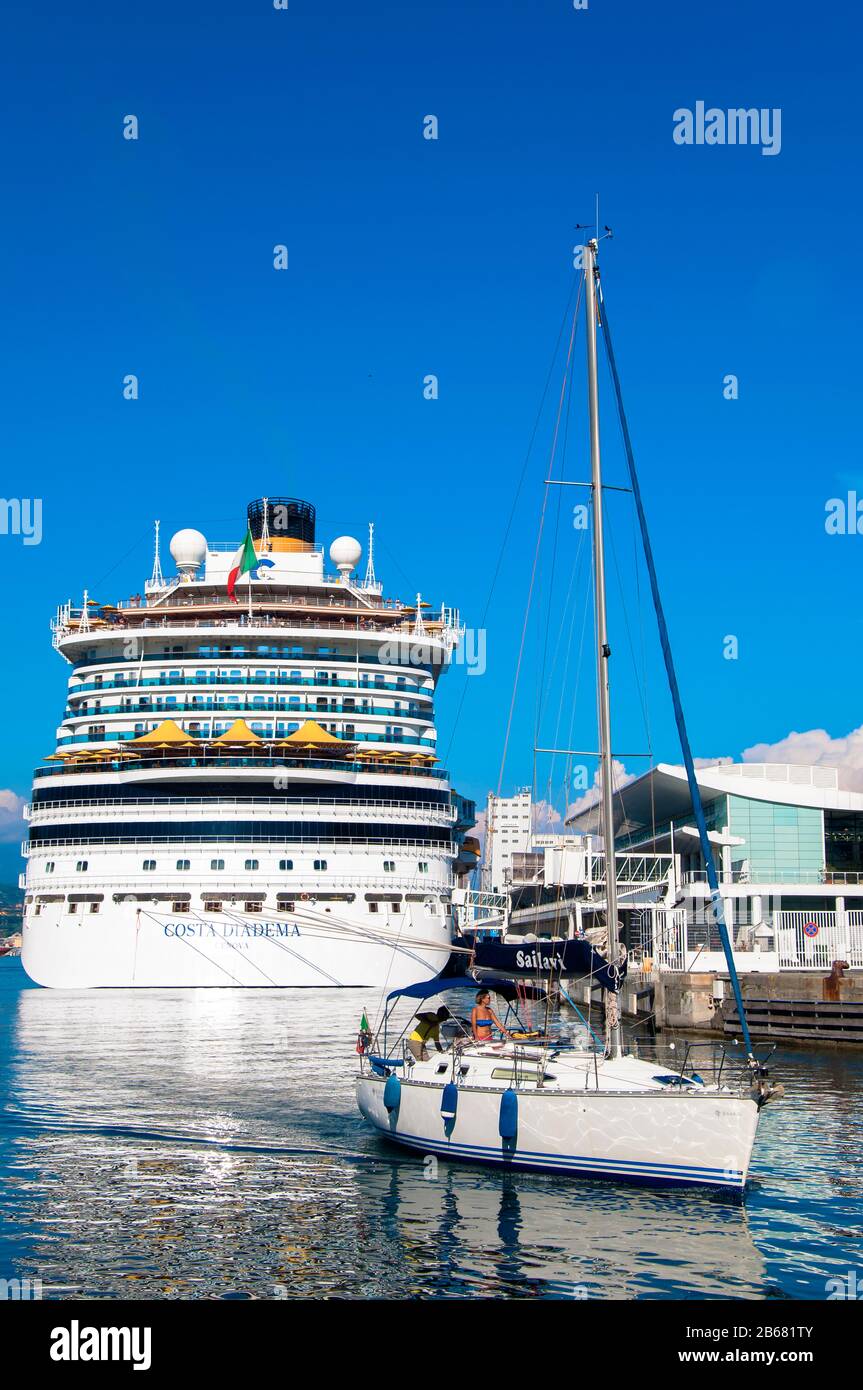 Cruise Ship, Savona, Italy Stock Photo