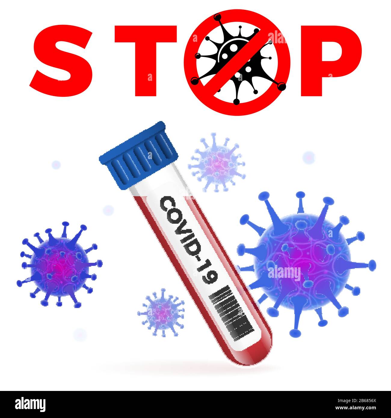 Stop 2019nCoV Coronavirus test tube Stock Vector Image & Art Alamy