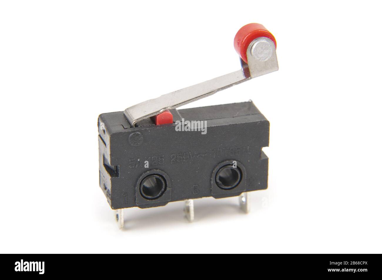 Tiny limit switch for mechanical movement and actuators limits Stock Photo