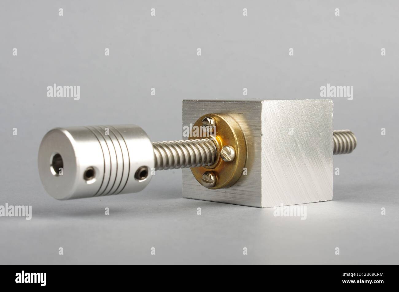 Mechanical linear actuator from lead screw rod, motor shaft coupler and