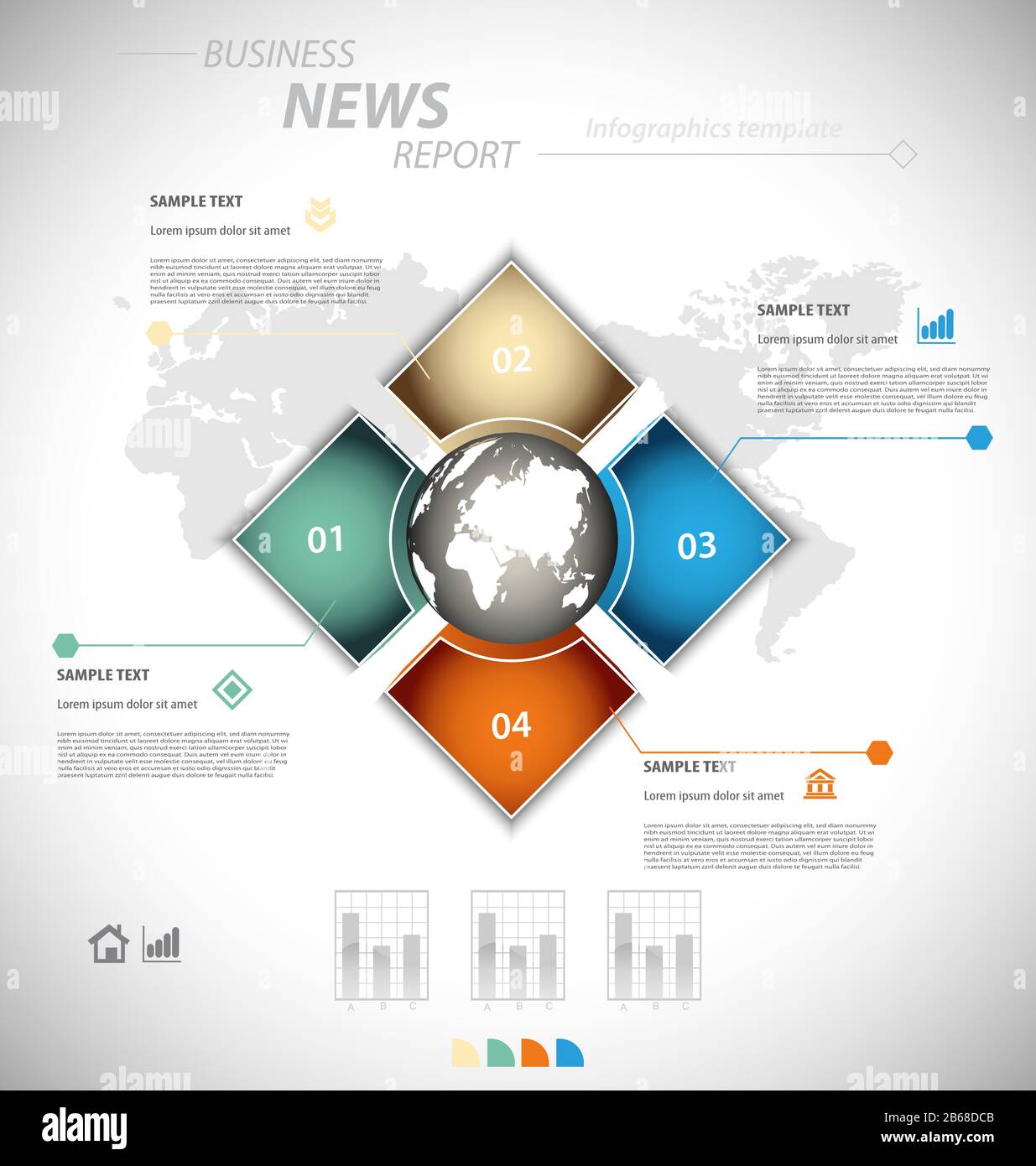 Business infographic template for interactive data communication Stock ...