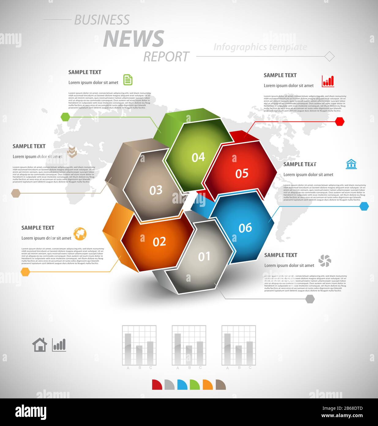 Business infographic template for interactive data communication Stock ...