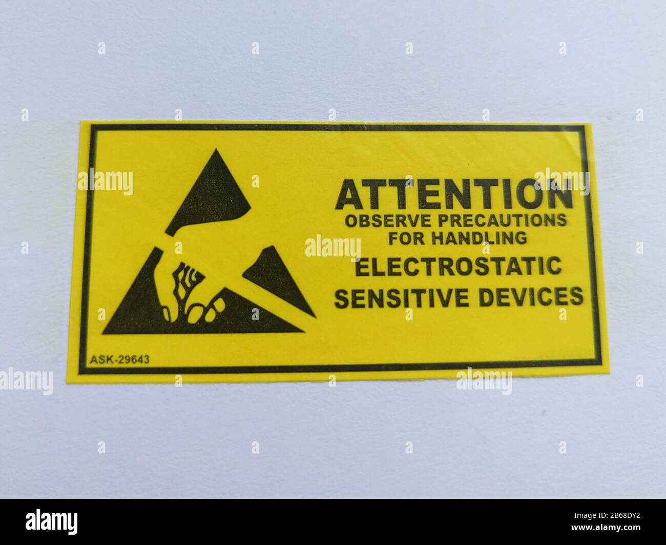Electrostatic sensitive devices marking label for ESD sensitive electronic  components Stock Photo - Alamy
