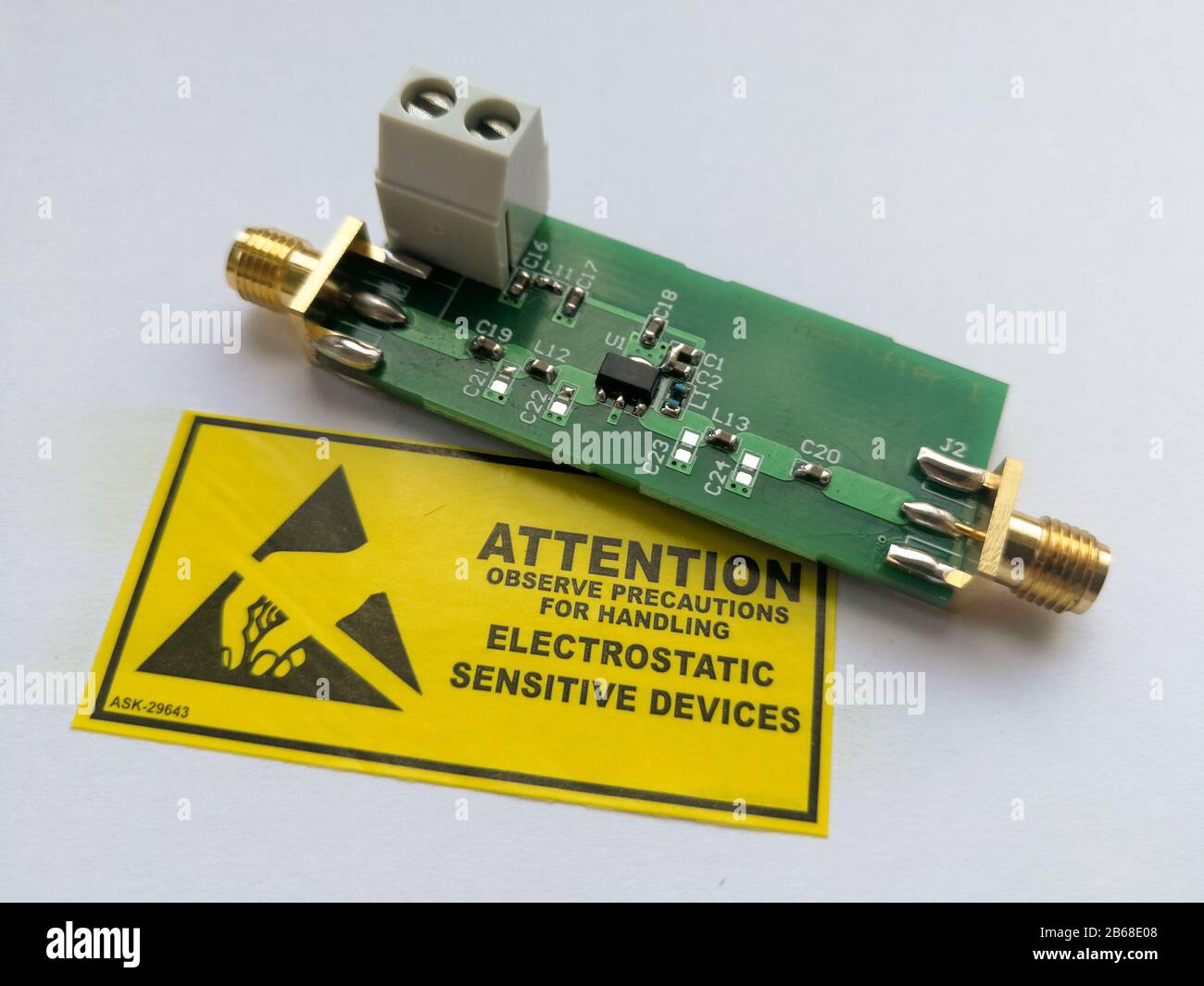 Electrostatic sensitive devices marking label and electronics PCB with