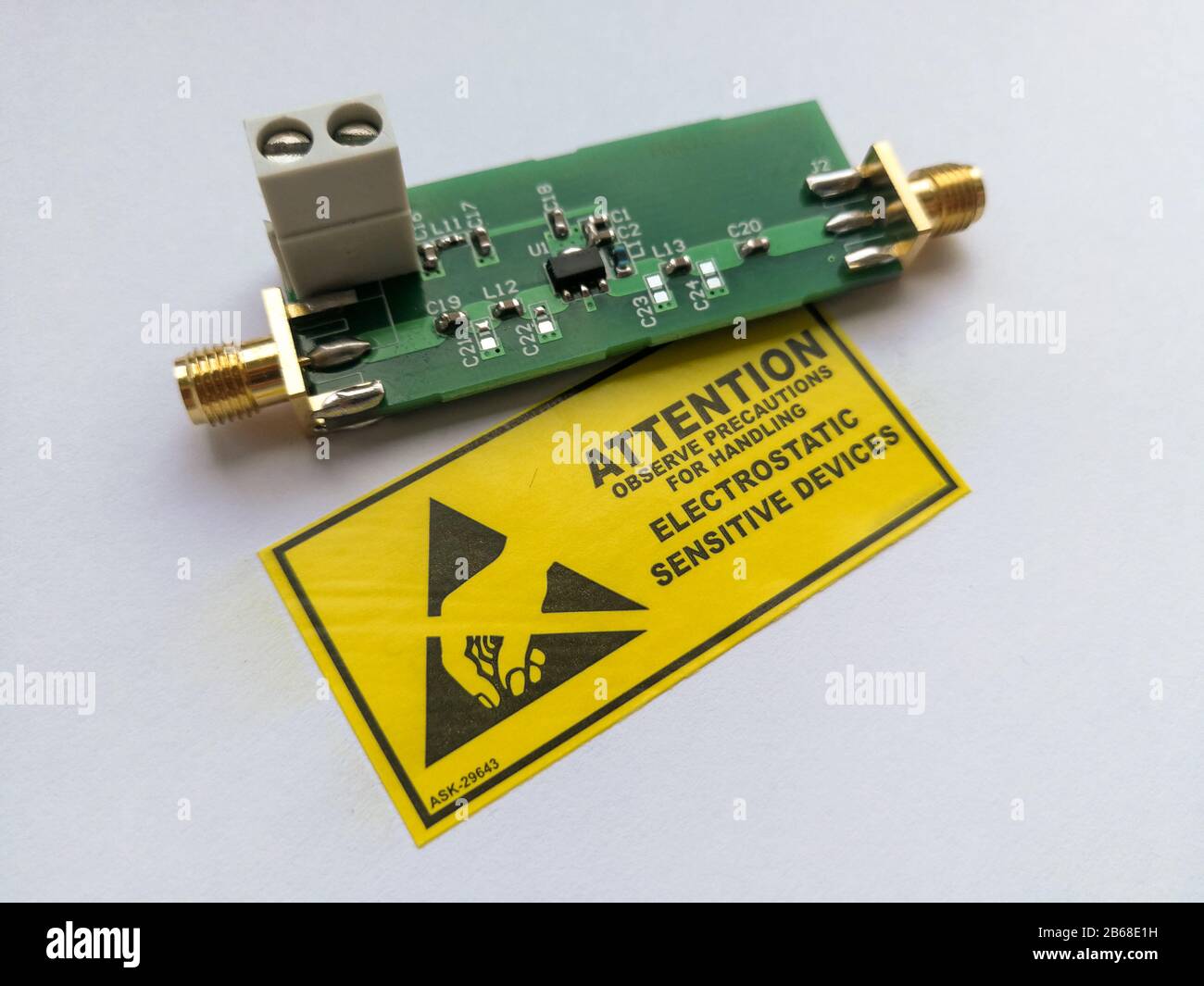 Electrostatic sensitive devices marking label and electronics PCB with