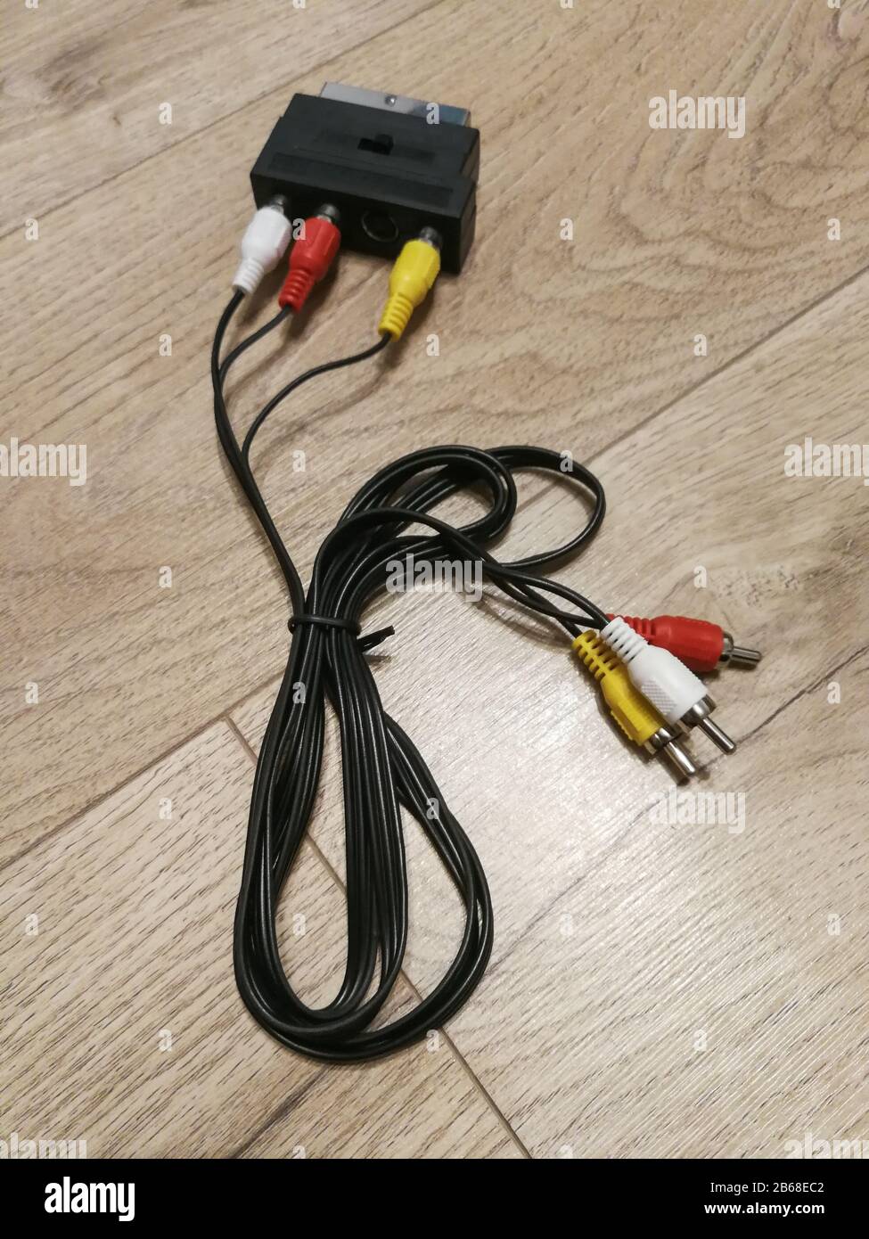 RCA plugs composite video connector for old cameras and tv Stock Photo -  Alamy