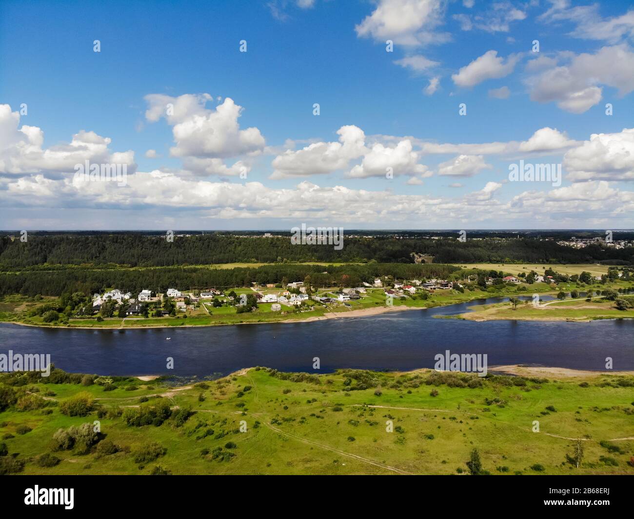 Aerial rural landscape rivers hi-res stock photography and images - Alamy