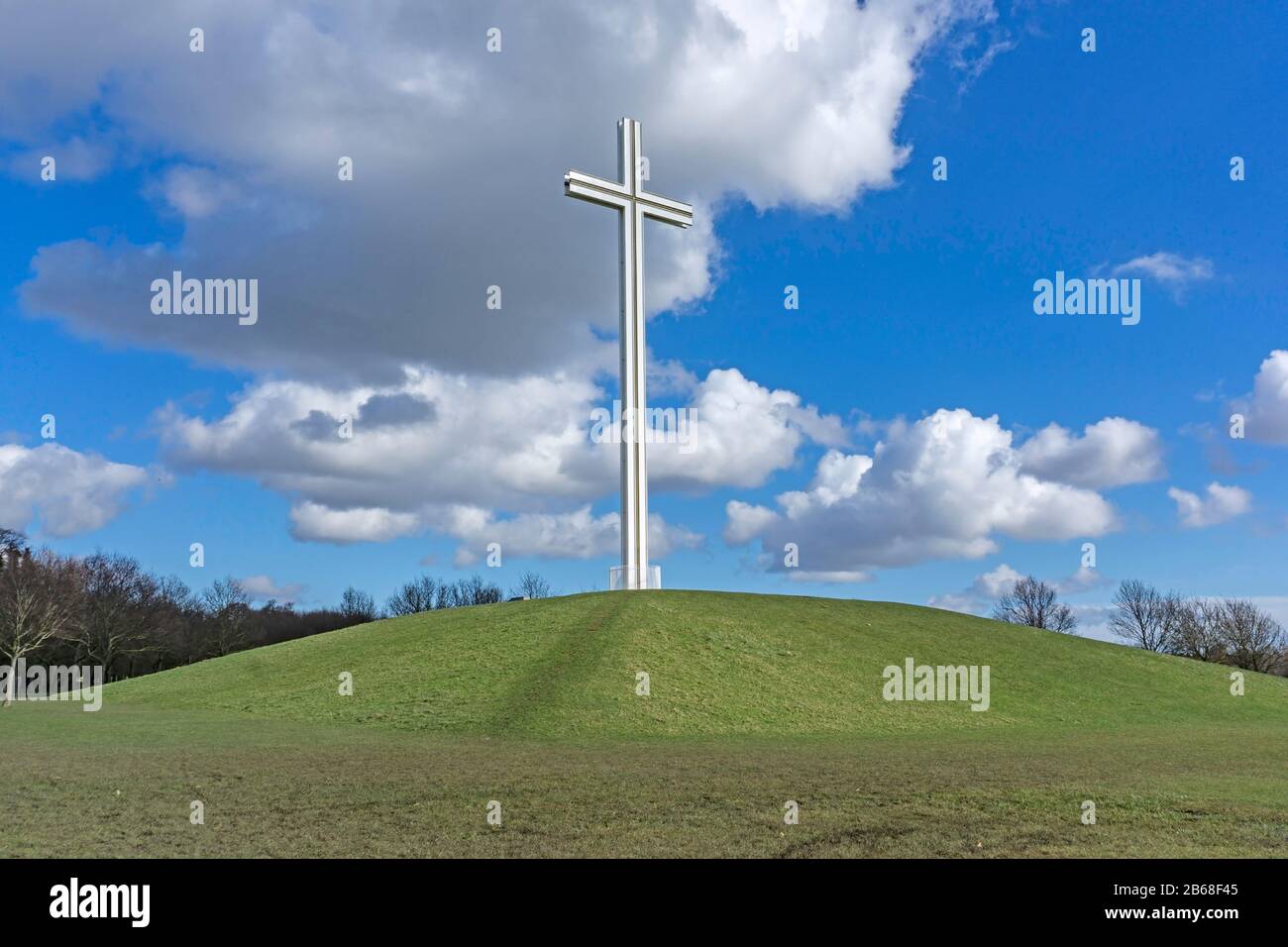 The Papal Cross in the Phoenix Park, erected in 1979 for the visit of Pope John Paul 11, when over 1 million people attended a mass he celebrated. Stock Photo