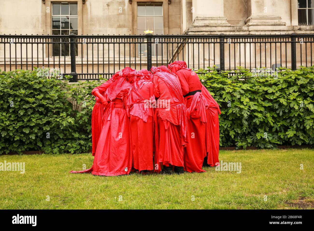 London, UK, 11 Jun 2019. Red Rebel Brigade, Extinction Rebellion - protest at Trafalgar Square. Credit: Waldemar Sikora Stock Photo