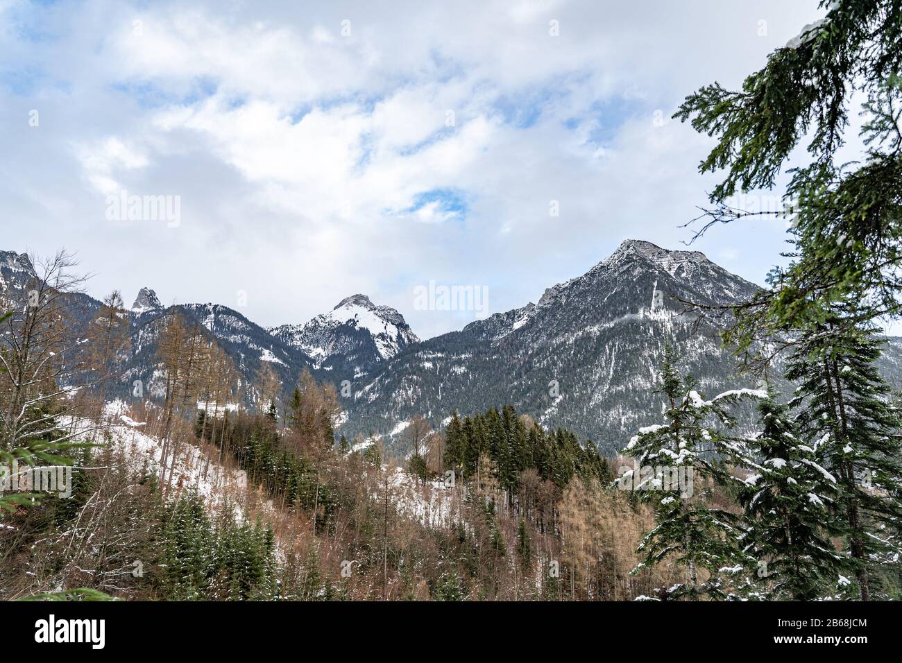 Austrian Landscape with mountains Stock Photo - Alamy