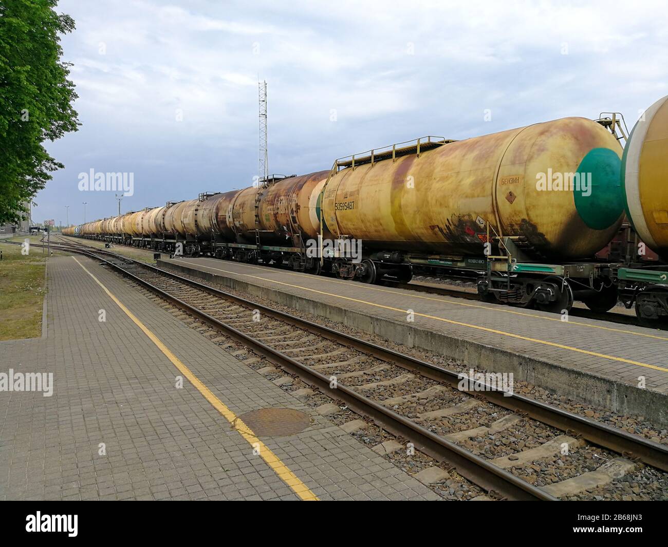 Old rustic industrial train wagons in the railroad Stock Photo Alamy
