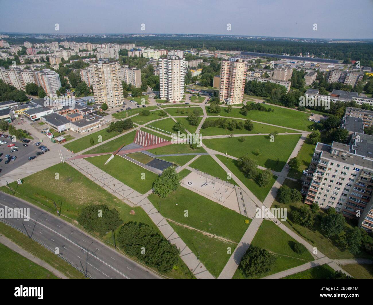 Drone aerial view kaunas city hi-res stock photography and images - Alamy