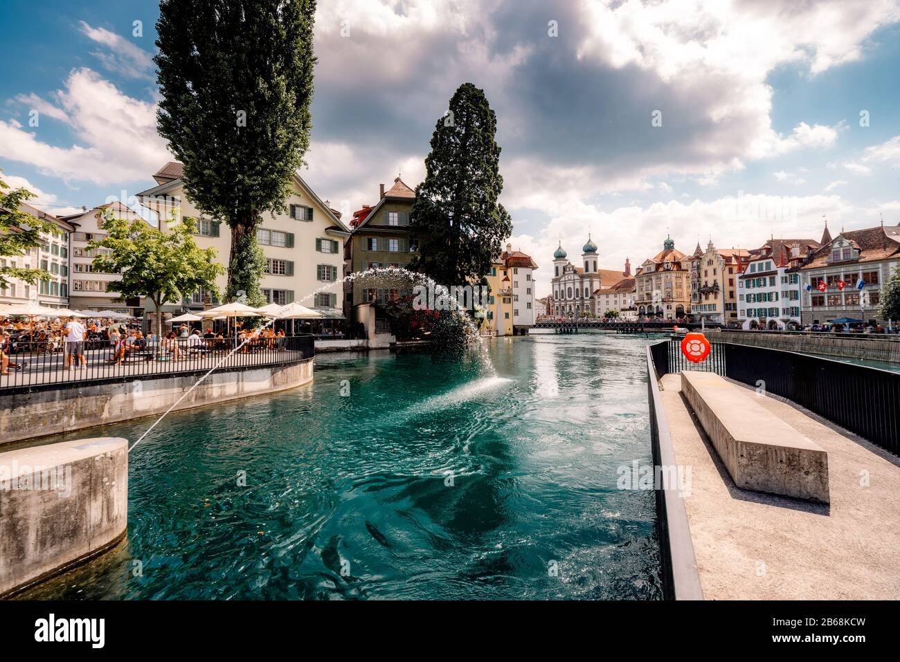 Panorama of the city of Lucerne in Switzerland Stock Photo