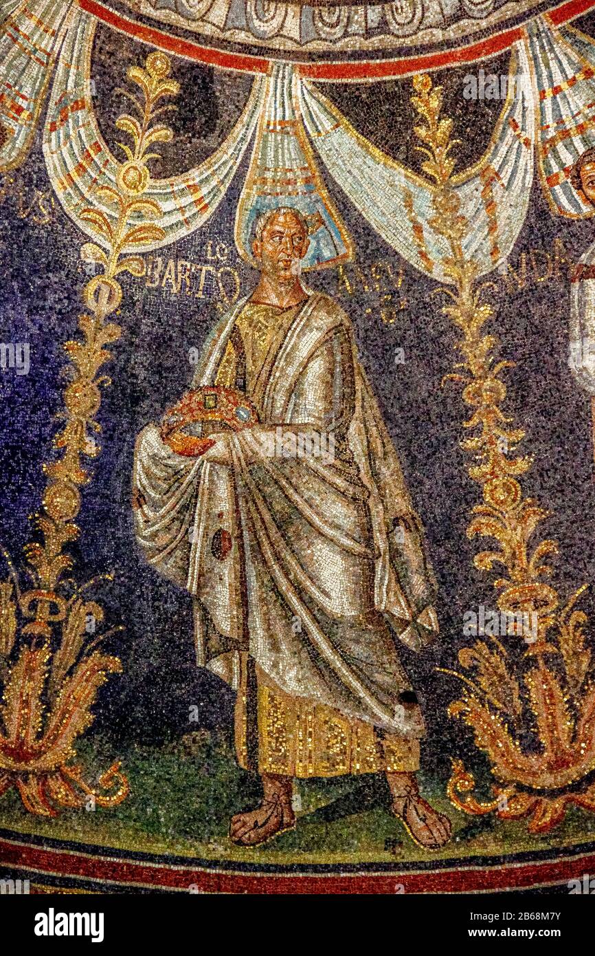 Italy - Emilia Romagna - Ravenna - Neonian Baptistery - St. Bartholomew Mosaic Stock Photo