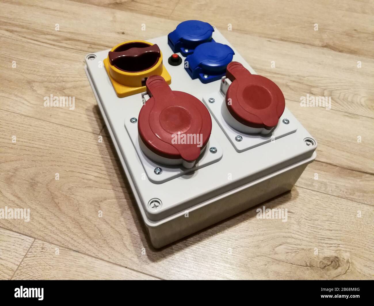 Portable electrical panel with AC outlets and switches for