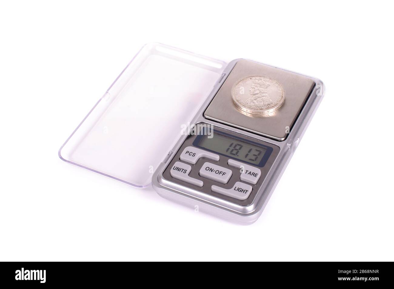 Precision Microscale High precision professional microscales isolated on the white ...