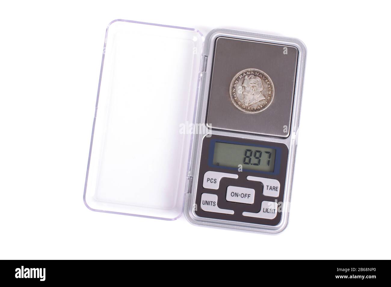 Precision Microscale High precision professional microscales isolated on the white ...