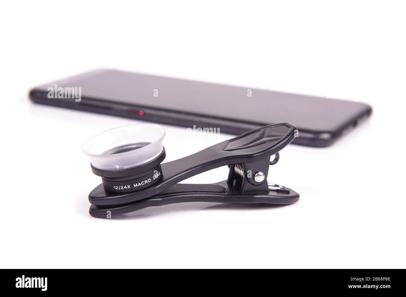 Special close up macro filter for smartphone camera improvement Stock Photo