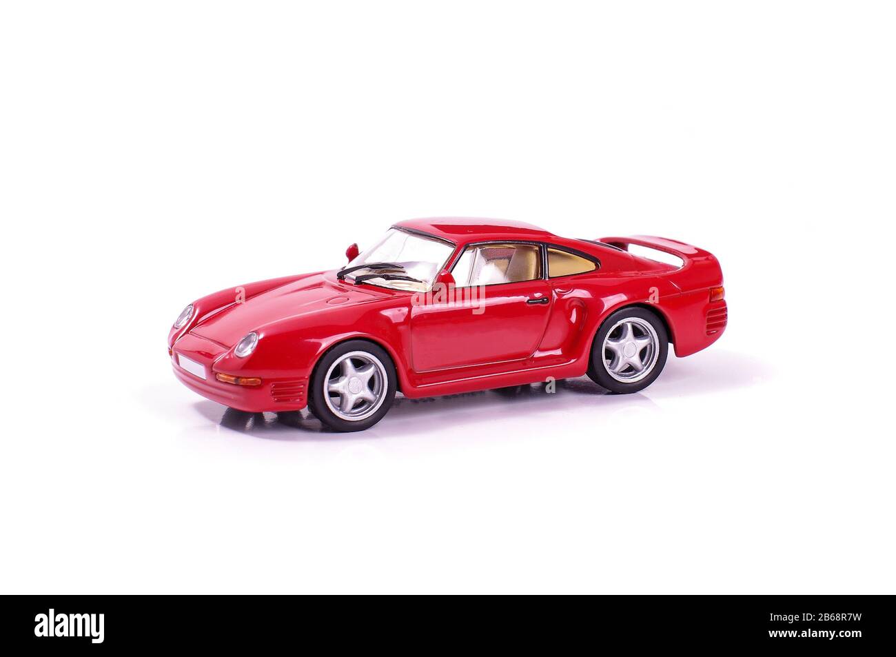 Die cast model vehicle scaled representation of real car isolated on