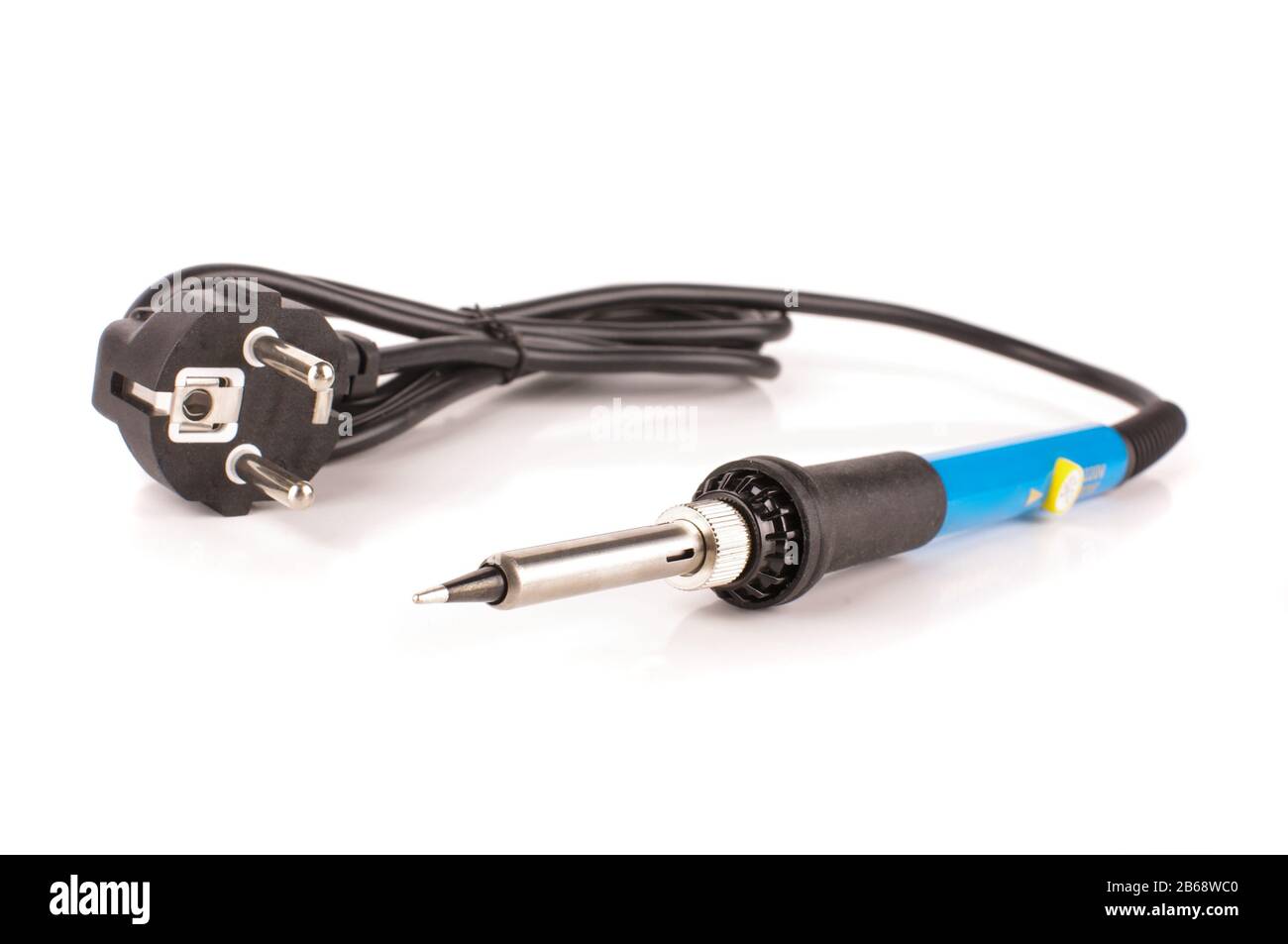 Solder iron for manual hand soldering and assembly isolated on the