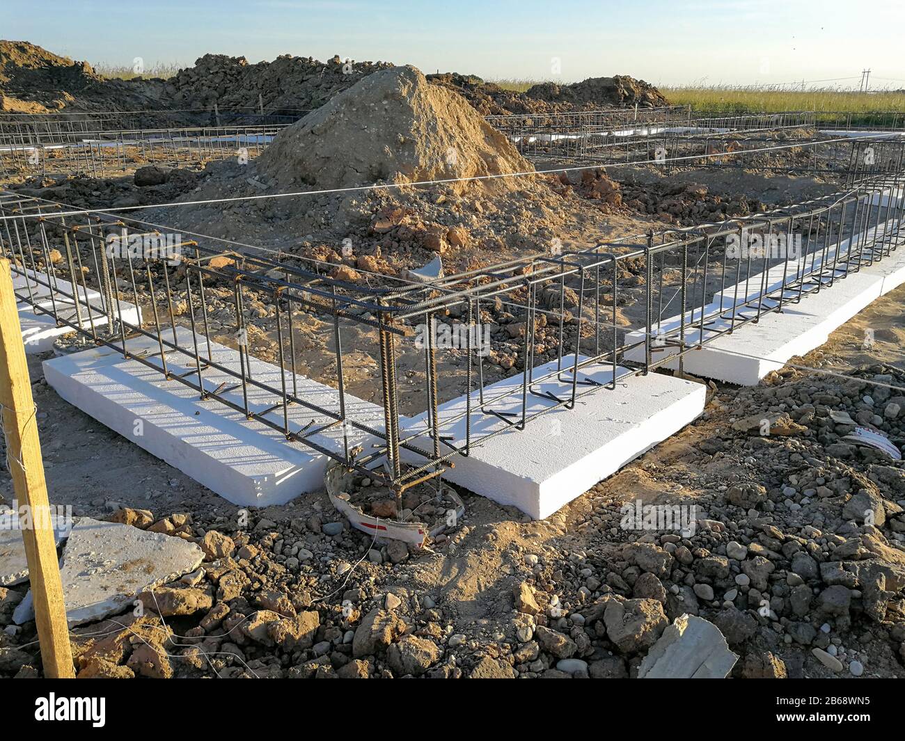 Constructing New Foundation For House First Stage Of Building The House Stock Photo Alamy Constructing New Foundation For House First Stage Of Building The House Stock Photo Alamy