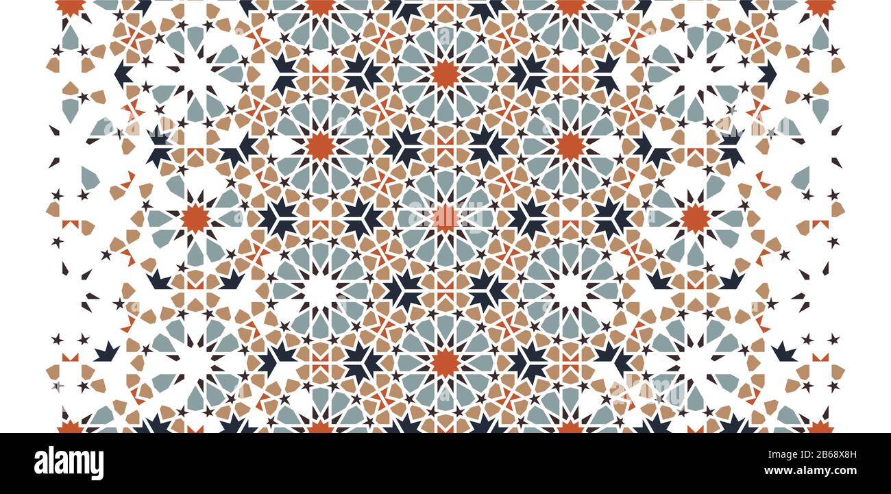 Islamic rich border pattern. Stock Vector