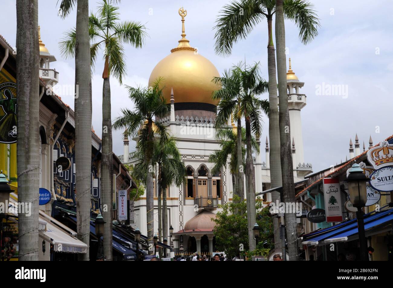 The Sultan Mosque, also known as Masjid Sultan, seen from Bussorah