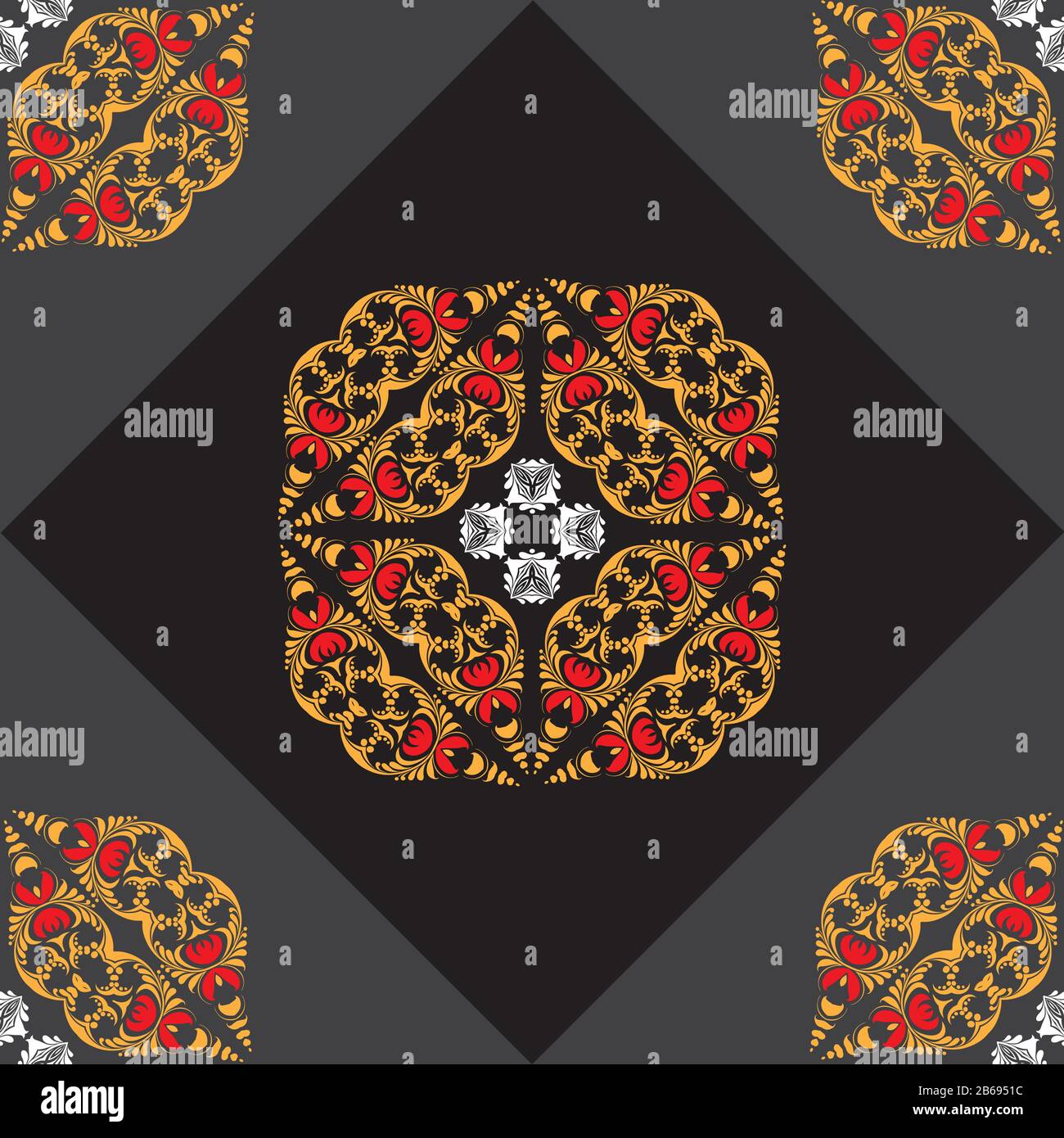 Seamless ornament pattern vector tile for multipurpose use in design ...