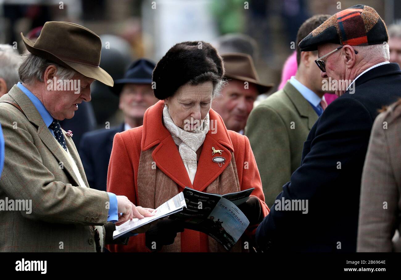 Andrew Parker Bowles (left) and The Princess Royal on day one of the