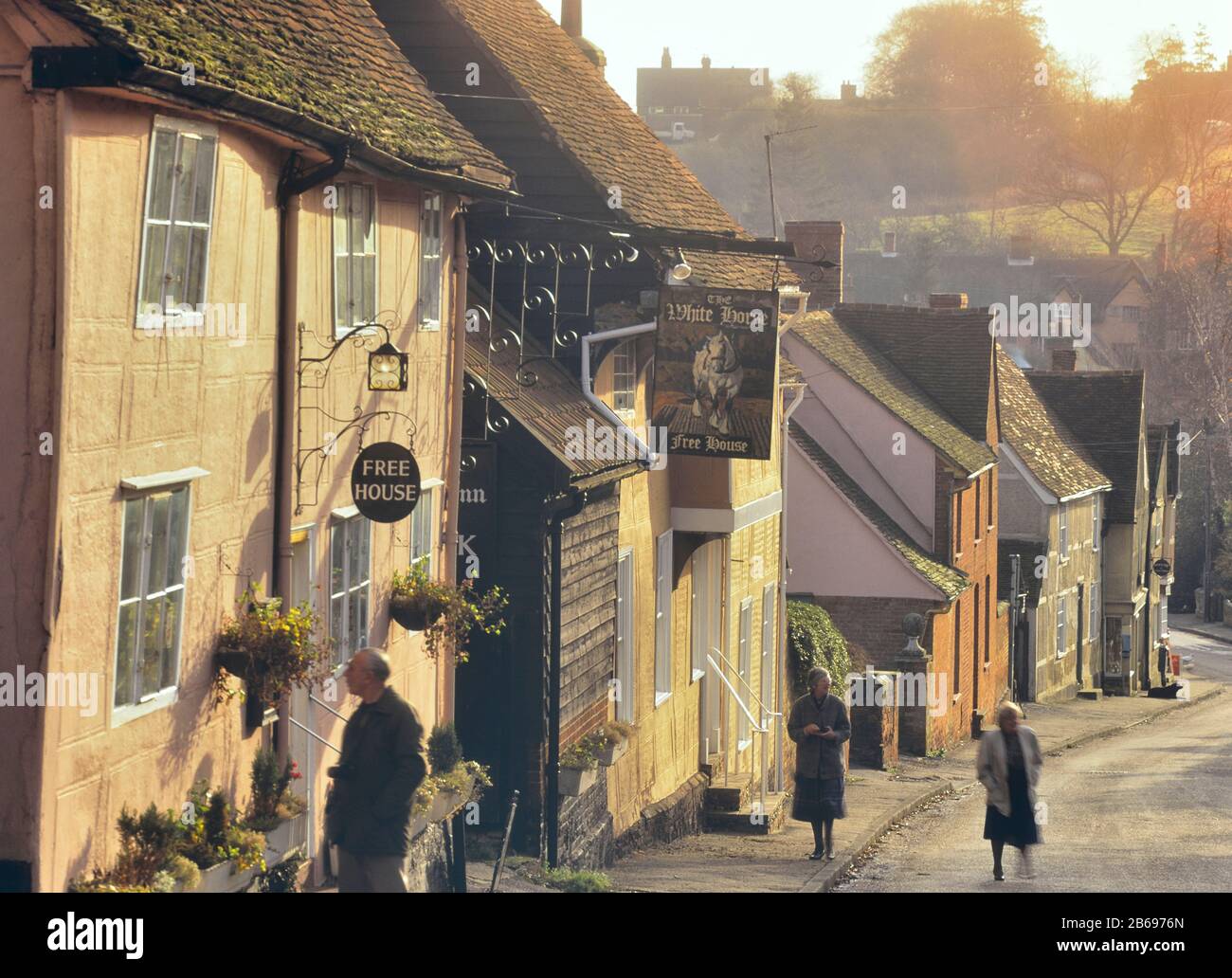 Kersey village. Suffolk. England. UK. Circa 1990's Stock Photo