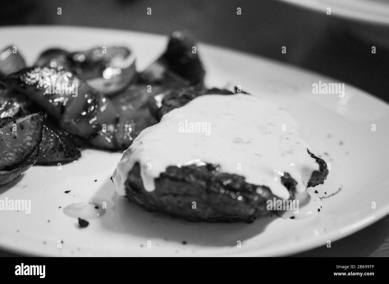 Beef steak Black and White Stock Photos & Images - Alamy