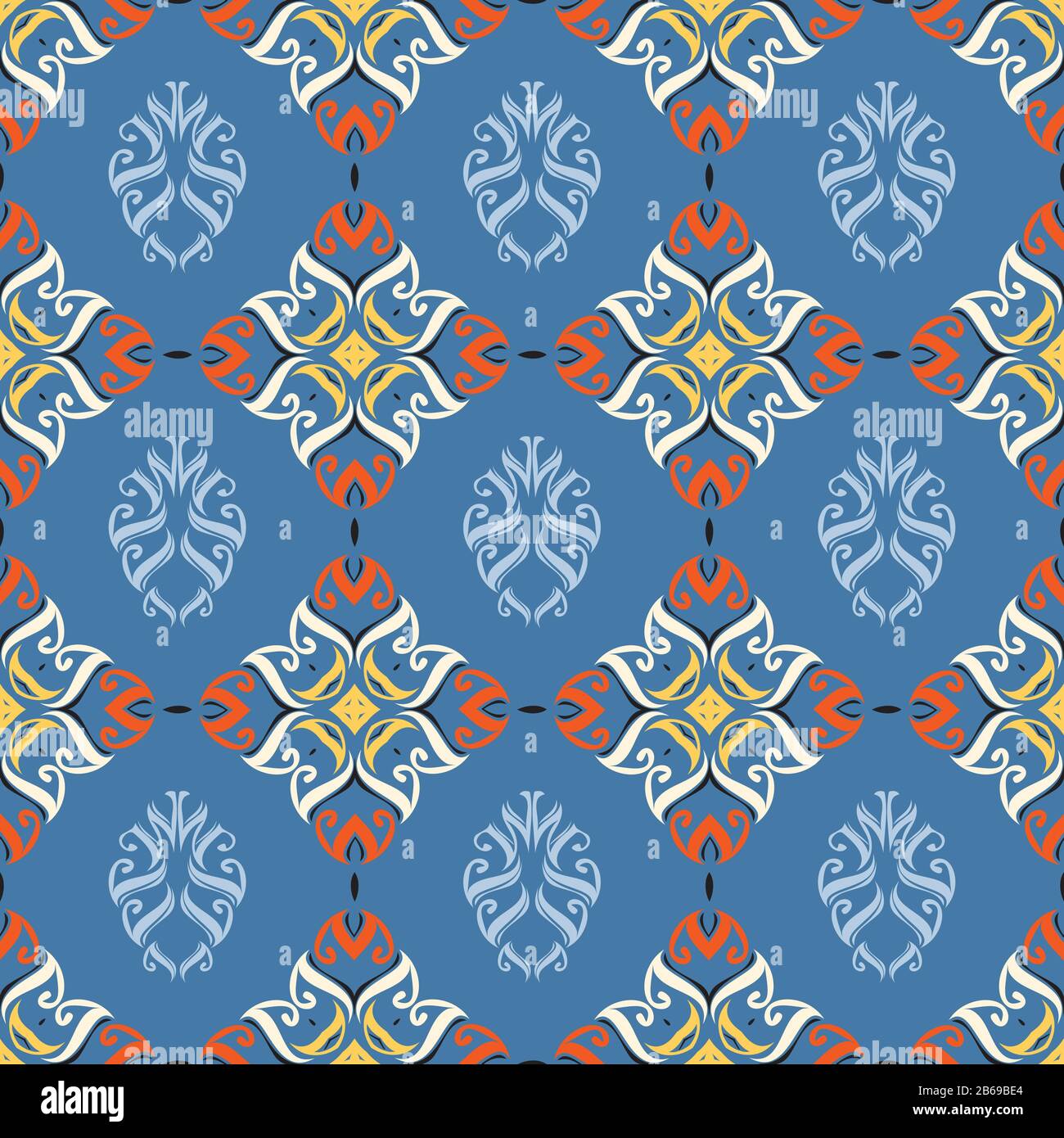 Seamless ornament pattern vector tile for multipurpose use in design ...