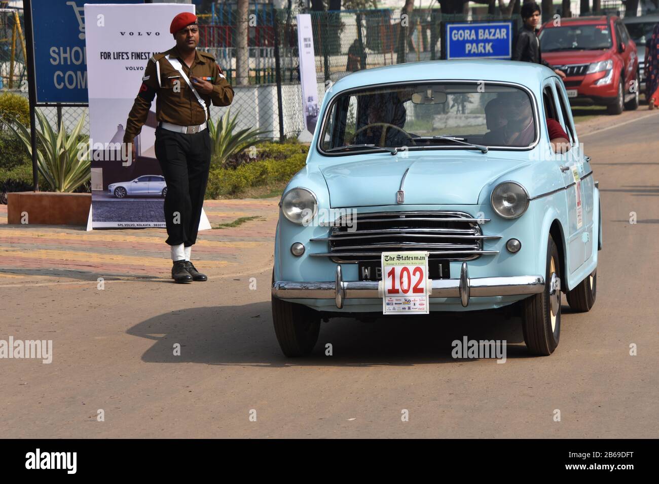 1955 Fiat Millecento car with 1100 cc and 4 cylinder engine. India WBE 681  Stock Photo - Alamy
