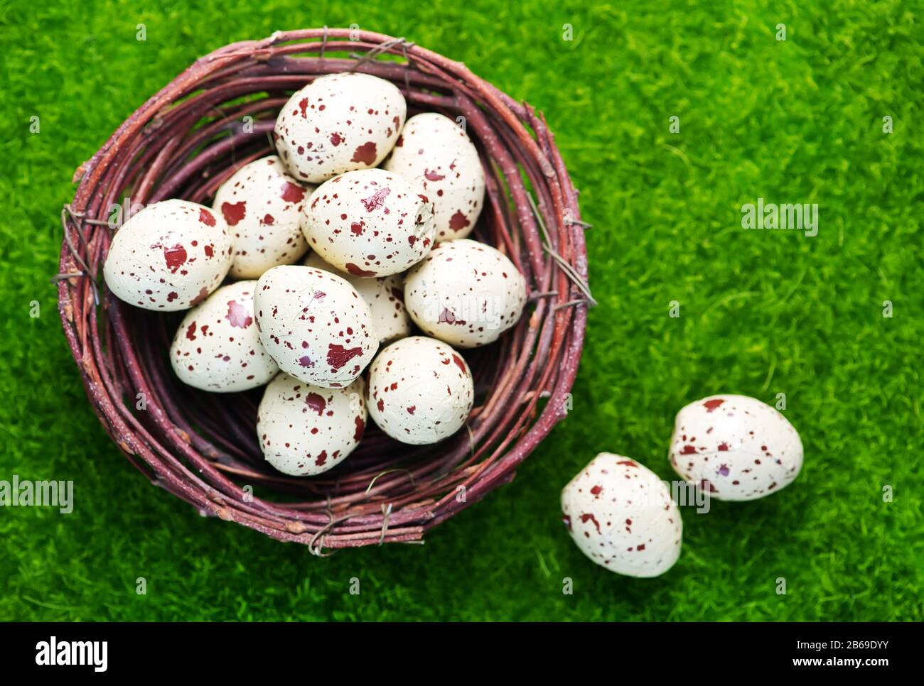 decorative painted Easter eggs, color eggs, easter background Stock ...