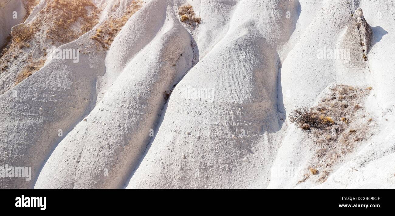 Tuff Wave White waves of volcanic tuff closeup abstract background from ...