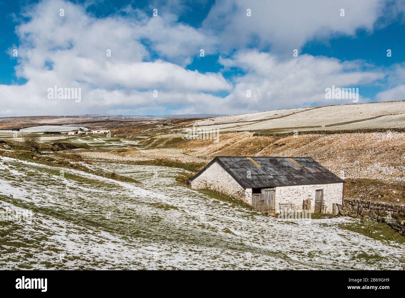 The isolated and bleak hill farm at High Beck Head, Ettersgill