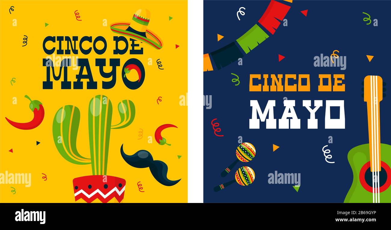 Cinco de mayo background illustration vector. Mexican event background illustration vector Stock Vector