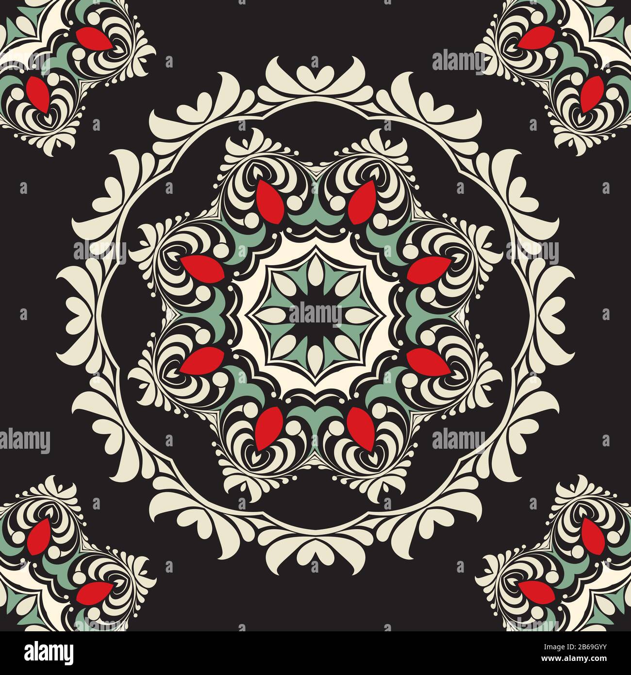 Seamless ornament pattern vector tile for multipurpose use in design Stock Vector