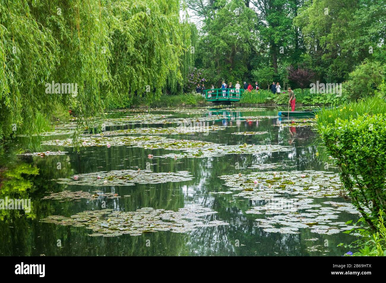 Claude Monet's house and garden in Giverny is both a work of art by the painter as well as an inspiration for his beautiful paintings. Stock Photo