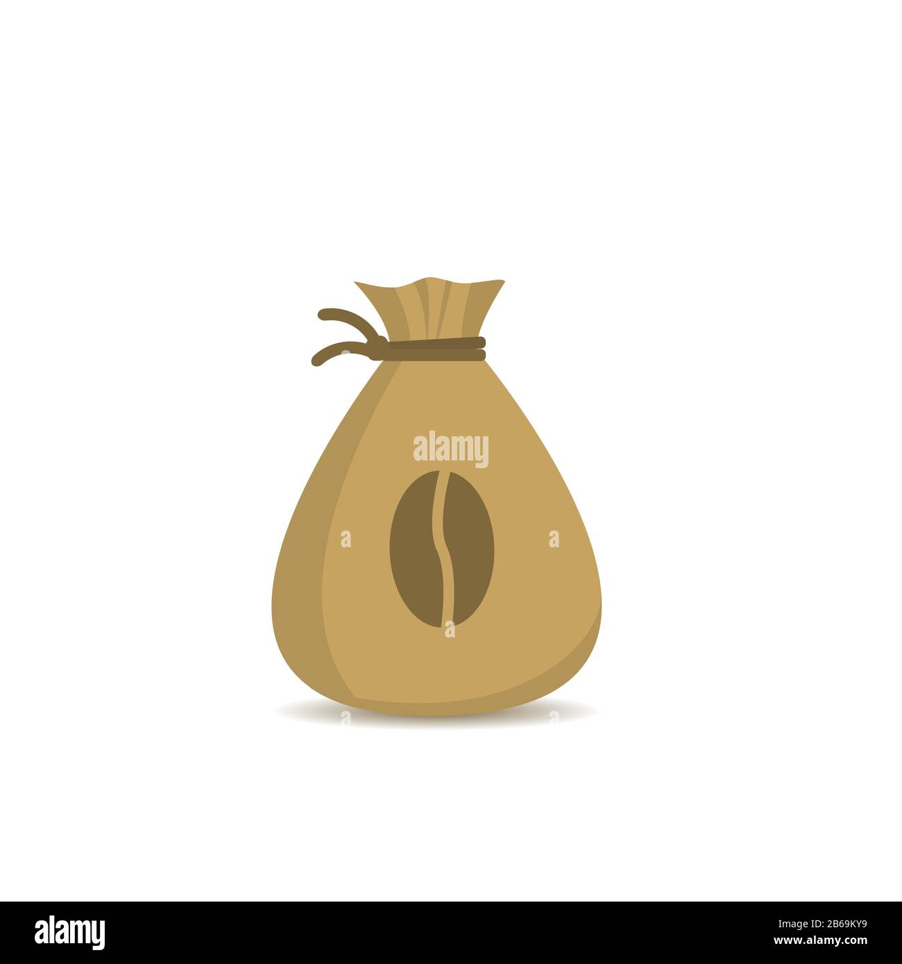 Bag with coffee beans Stock Vector