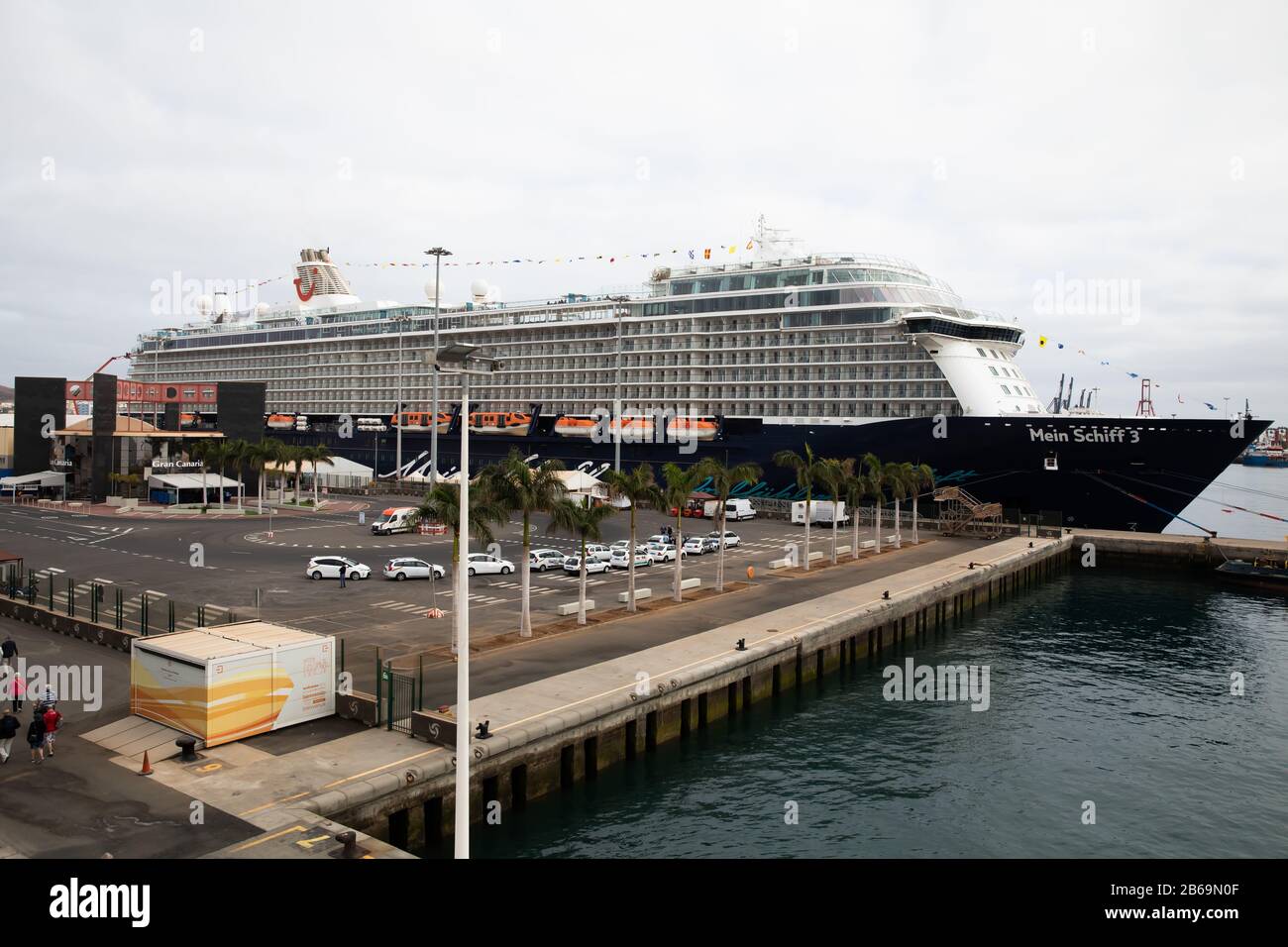 Mein Schiff 3 moored in Las Palmas, Gran Canaria, one of Spains Canary Islands off Northwestern Africa Stock Photo