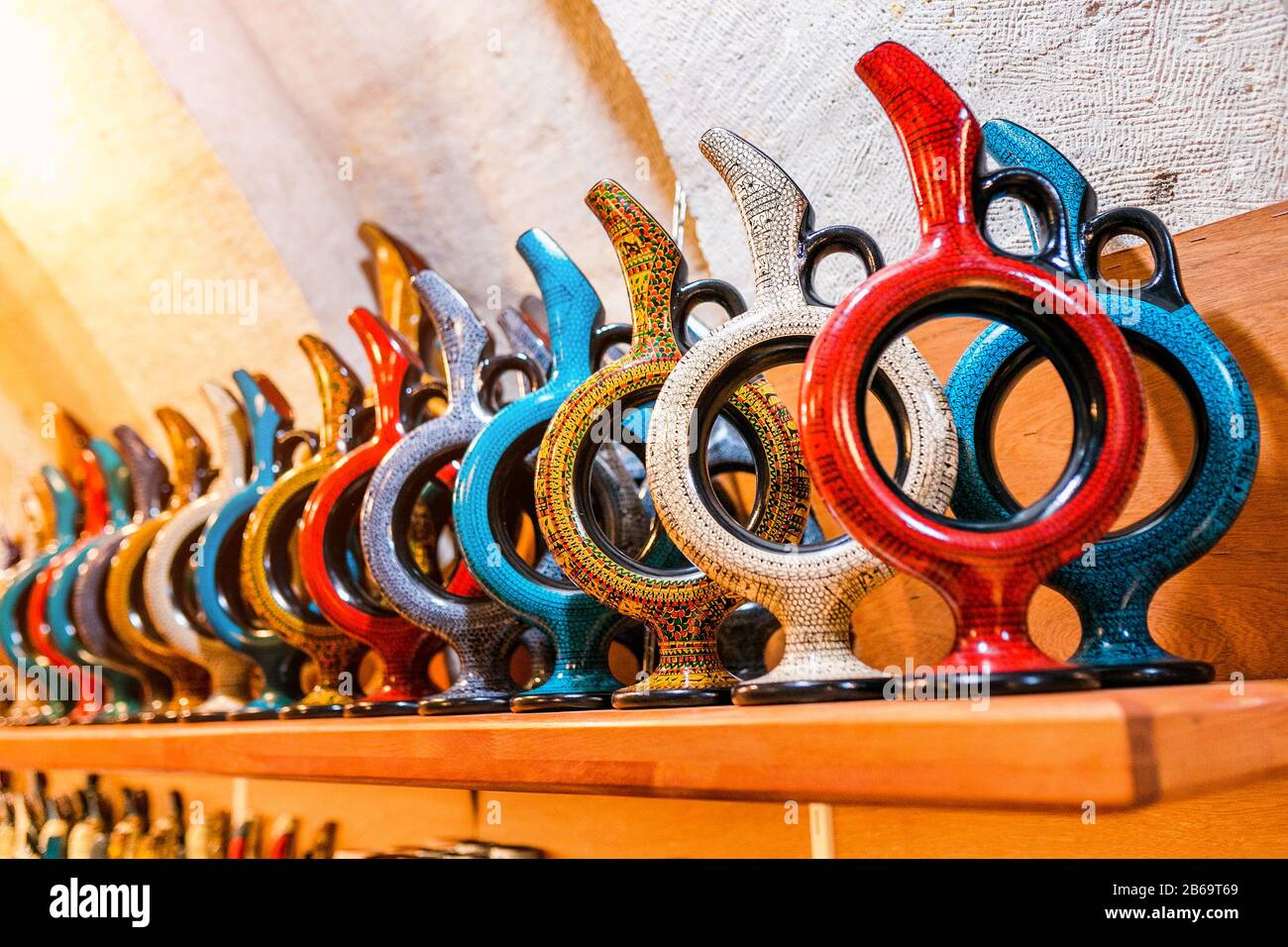 Ceramic traditional turkish souvenirs at grand bazaar, istanbul Stock Photo