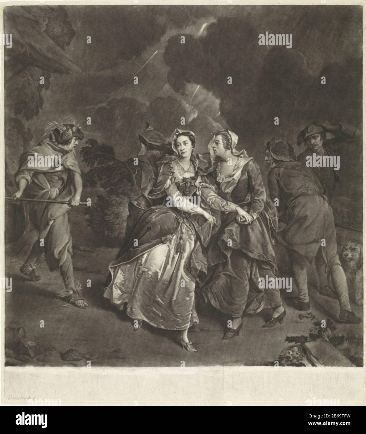 Actress Susannah Maria Cibber in the role of Cordelia Scene from