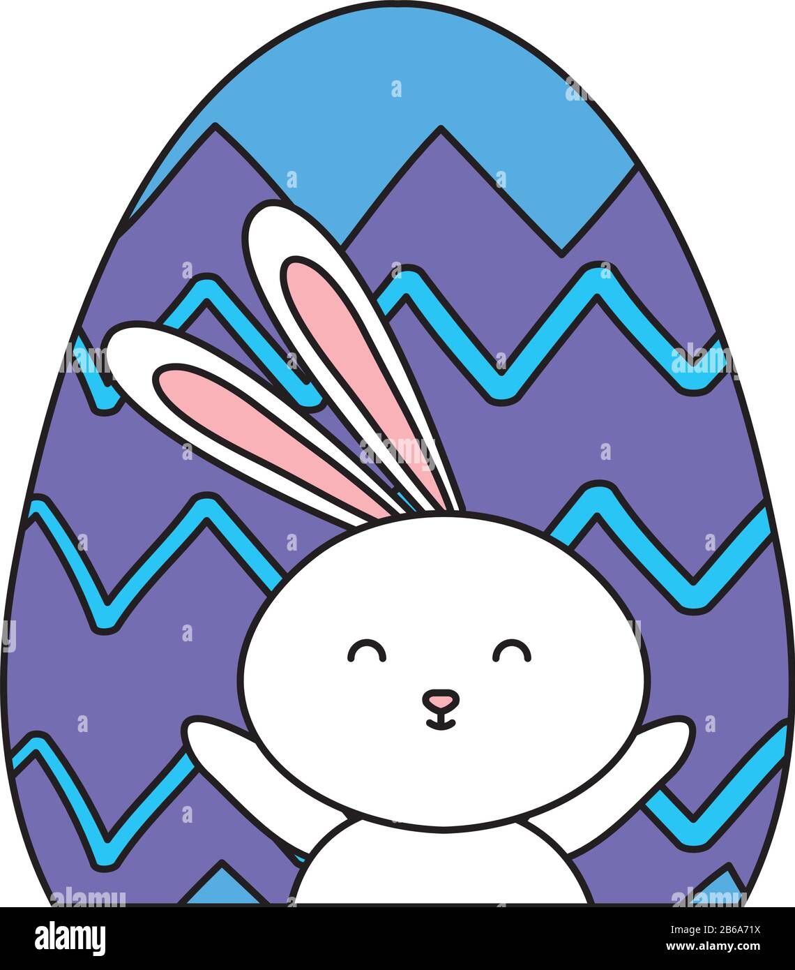 cute rabbit with egg easter isolated icon Stock Vector Image & Art - Alamy
