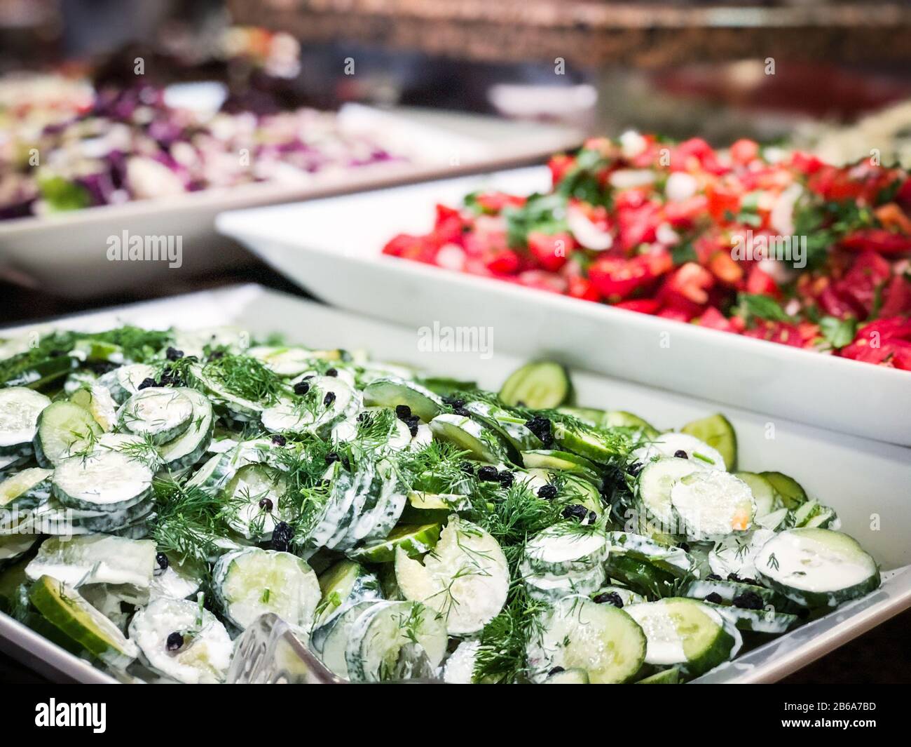 mix turkish salad with fresh vegetables, spices & salad dressing Stock Photo Alamy
