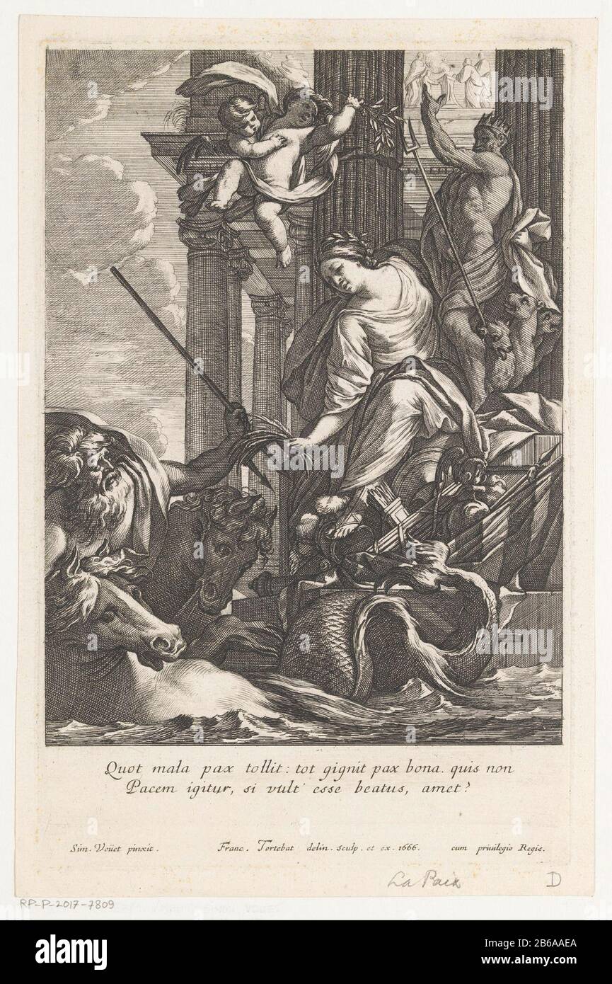 Allegory Of Peace Peace Seated On Weapons And Helmets Give Grist