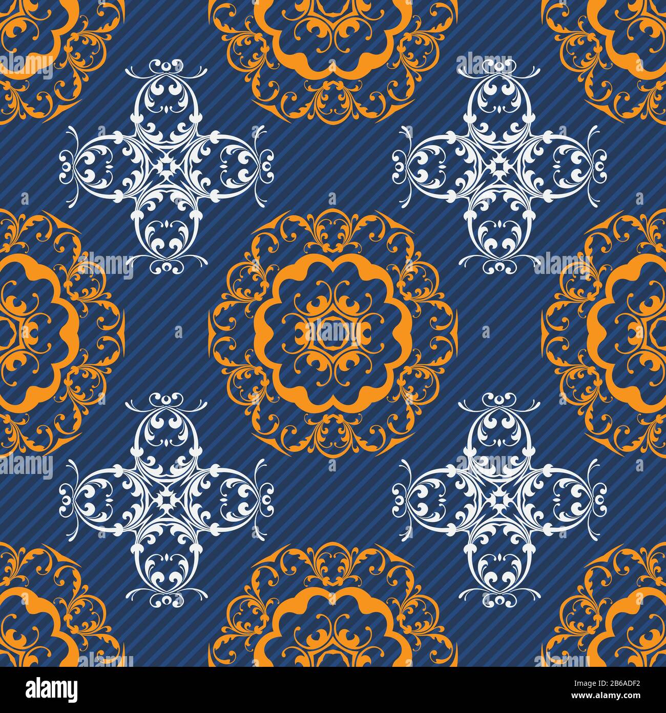 Seamless ornament pattern vector tile for multipurpose use in design ...