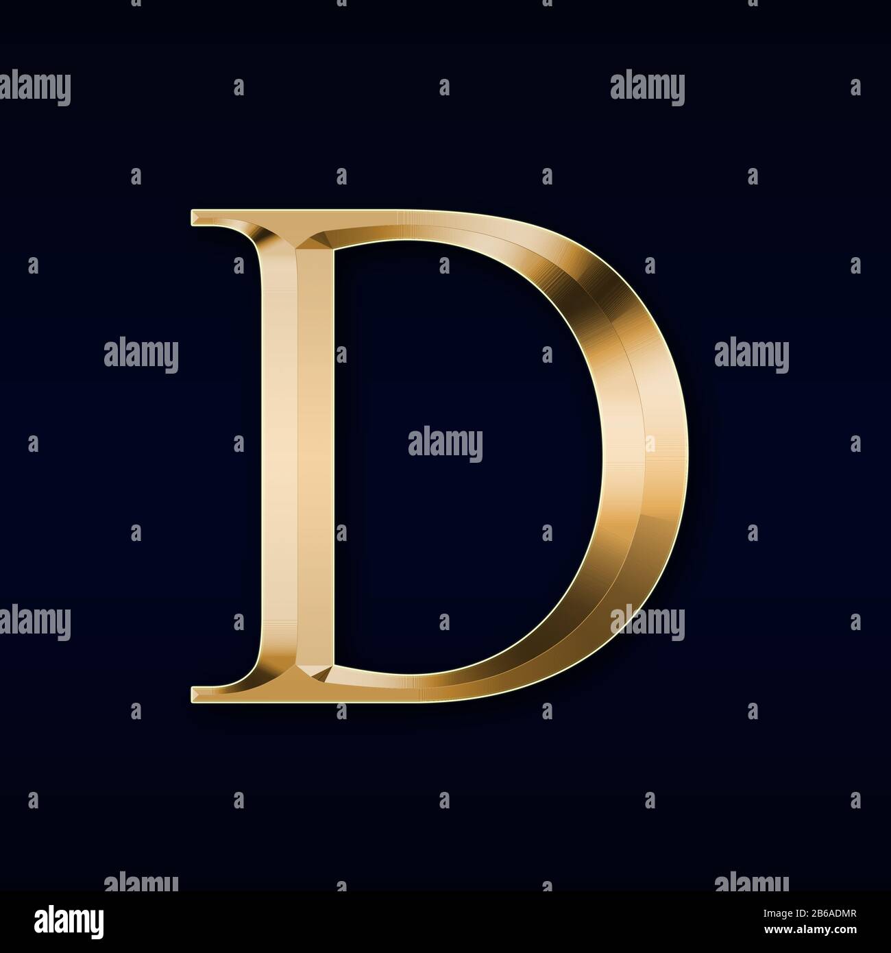 Gold letter “D” on a black background Stock Photo - Alamy