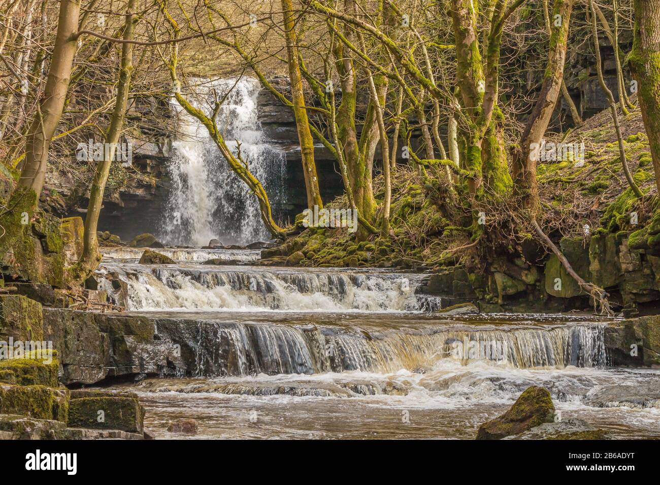 Summerhill Force and Bow Lee Beck, Teesdale Stock Photo